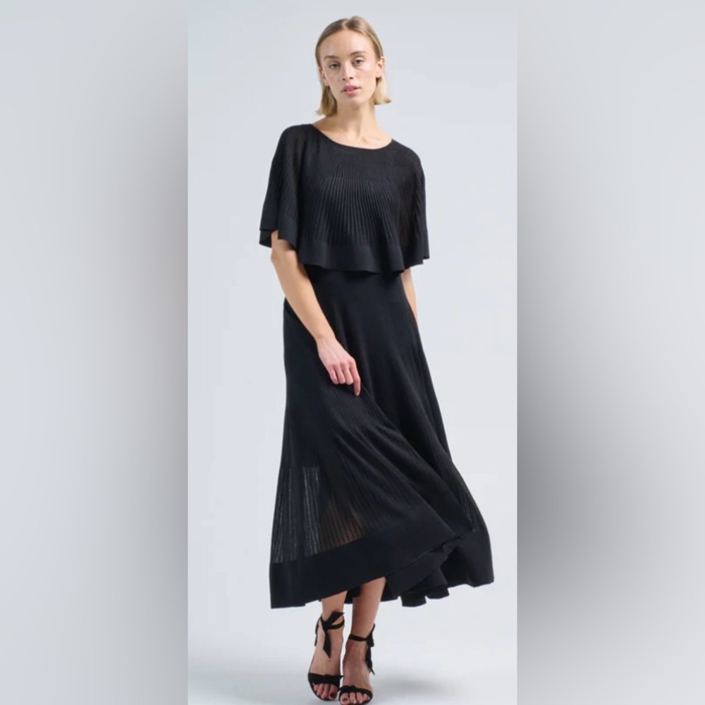 $1050 Zimmermann Crush Pleated Cape Maxi Dress-Size 0P- AMAZING~